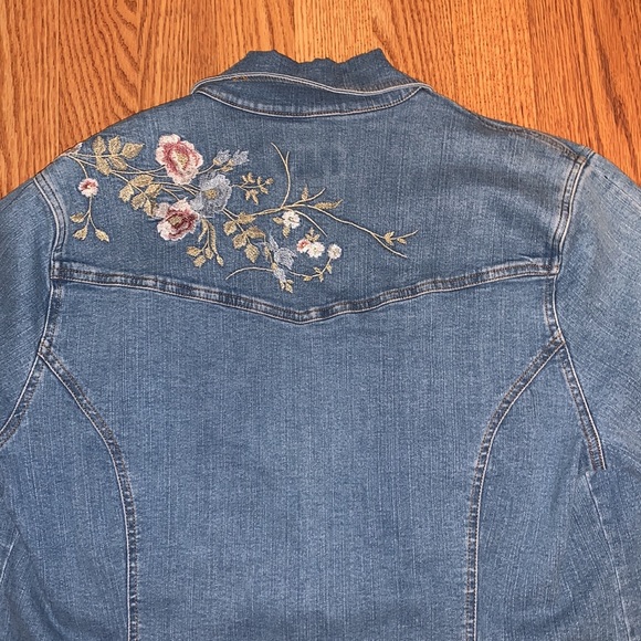 SUSAN BRISTOL FLORAL JEAN JACKET-AMAZING CONDITION! - Picture 6 of 6